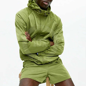 Wholesale New Design Windbreaker Tracksuit Fashion Outfits 2 Piece Set Windbreaker Shorts Sets For <b>Men</b> - Product Image 4