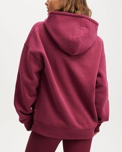 Pull à capuche oversize pour femme en molleton 100 % coton, vente chaude, logo personnalisé, séchage rapide, écologique, décontracté pour l'hiver - Product Image 6