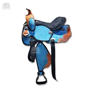 Wholesale All-Colors Western Horse Saddles <b>Synthetic</b> <b>Leather</b> with Suede Seat for Equestrian Bulk - Product Image 1