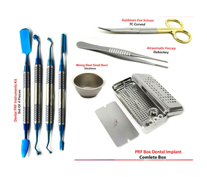 Caja dental PRF y juego de instrumentos PRF, sistema GRF, juego de fibrina rica en plaquetas, kit de membrana de cirugía de implante, caja de acero con instrumentos - Product Image 1