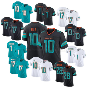 เสื้อเจอร์ซีย์แขนสั้นพิมพ์ลายสำหรับผู้ชาย รุ่น Rivalries หมายเลข 13 แดน มาริโน 17 เจย์เลน วัตเดิล 28 อาเชน 10 ไทรีค ฮิลล์ 1 ทัว ทาโวกาเลโอ - Product Image 1