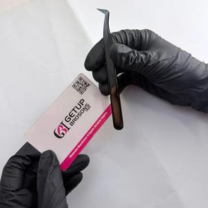Pince à épiler professionnelle en acier inoxydable de haute qualité pour extensions de cils volume russe, avec poignée diamant, anti-magnétique et anti-statique, personnalisable - Product Image 4