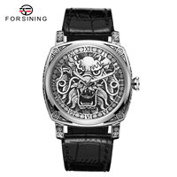 Montre automatique mécanique Forsining Relojes Montre, nouveau design, dragon, PunkJam Tangan, montre pour homme, style crâne de tigre