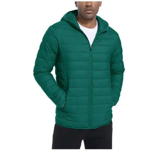 Chaqueta acolchada cortavientos de lona de invierno personalizada para hombre, capucha deslizante, estilo informal de calle, cierre de cremallera, revestimiento de Color contrastante - Product Image 5