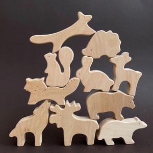 Figuritas hechas a mano de animales de madera para decoración moderna del hogar y elección de regalo de inauguración de la casa - Product Image 2