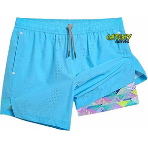 กางเกงขาสั้นรัดรูปสำหรับผู้ชายกางเกงชายหาดเนื้อผ้าผ้าใบระบายอากาศได้ดีแห้งเร็วสำหรับออกกำลังกายในฤดูร้อน - Product Image 6