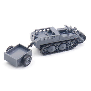 WW2 Kettenkrad Sd.Kfz.2 Gepantserd voertuig Rupsfiets Militair Duits Half-Track Gepantserd voertuig Bouwblok Speelgoed - Product Image 4