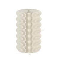 3 Packs de colonnes en papier pliables modernes Structure en nid d'abeille blanche Socle d'affichage portable Cylindre de décoration de fête et de mariage
