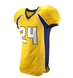 Uniformes de football américain pour adultes sur mesure OEM, compression, broderie, sublimation, extensible, respirant, 100% polyester, demi-maillot - Product Image 5