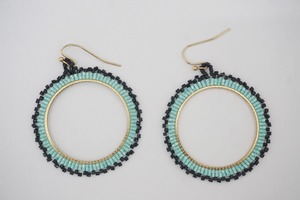 Pendientes de diseño de bordado redondeado de perla roja chapada en oro de tendencia para mujer, joyería religiosa Popular Unisex, aniversario de bodas - Product Image 2