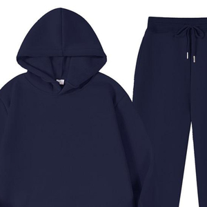 2024 hommes femmes décontracté couleur unie séchage rapide à manches longues pull survêtement taille élastique-100% coton bas actifs pour - Product Image 2