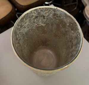 Grand vase en mosaïque de vitraux carré vintage fait à la main Design unique et élégant - Product Image 3