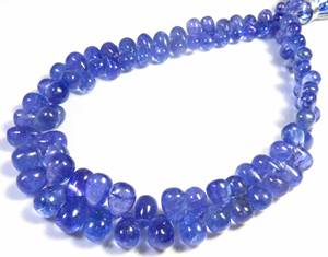 Gems Valley Tanzanite Gemstone African <b>Beads</b> 9" Strand Smooth Teardrop Loose <b>Beads</b> 6x4-9x6 mm High Quality Natural <b>Blue</b> - Product Image 5