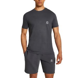 Conjunto Deportivo Informal de Verano para Hombre, Estilo Hip Hop, 100% Algodón, Transpirable, Camiseta con Estampado Sólido y Pantalones Cortos, Estilo Atlético - Product Image 6