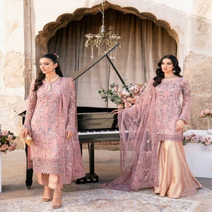 Colección Ramsha Volume Wedding-2, Traje de Novia de 3 Piezas en Chifón para Mujer, Ropa de Fiesta, Largo hasta el Suelo, Sin Arrugas, Completamente Cosido - Product Image 4