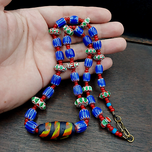 Haute qualité 4mm 8mm multicolore Chevron noir perles de verre à motifs 6 couches ingrédients au chalumeau cristal pour la fabrication de bijoux - Product Image 2