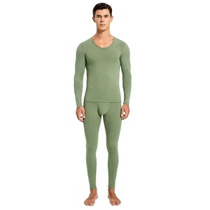 Invierno Hombres Merino Lana Ropa interior térmica Fleece Long John Base Layer Sets - Product Image 3