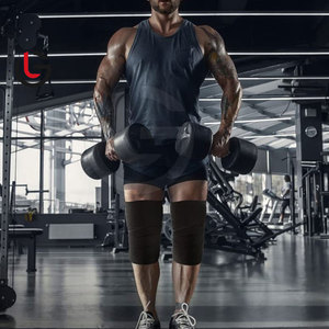 High Quality Lightweight Neoprene Gym <b>Compression</b> <b>Knee</b> Wraps for Fitness & Weightlifting - Product Image 5