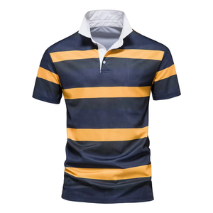 Fabricante de Ropa de Primera Calidad, Nueva Colección de Primavera con Logotipo Personalizado, Camisetas Polo de Punto de Color Sólido Transpirables de Moda de Verano para Hombre - Product Image 1