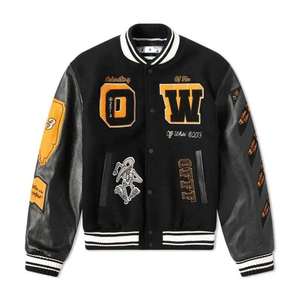 Vente chaude : Blousons unisexes personnalisés avec patch brodé en chenille, manches en laine, col montant, style bomber, baseball, Letterman, Varsity – Vente en gros - Product Image 1