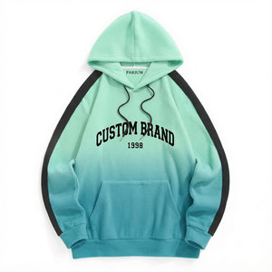 Custom Brand Logo Varsity Hoodies Heavyweight Fleece Pullover Side <b>Stripe</b> Design Streetwear Sweatshirts Men Women Unisex Hoodies - Product Image 3