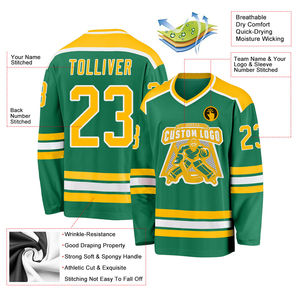 Maillots de hockey sur glace pour hommes de haute qualité, sur mesure, respirants, à séchage rapide, sublimés, design lavé - Product Image 3