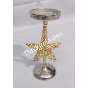 เชิงเทียนสีทองรูปปลาดาวสำหรับตกแต่งโต๊ะที่วางเทียนหรูหราใหม่ - Product Image 2