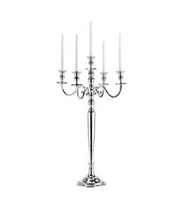 Elegantes candelabros altos de cinco brazos para piso, centro de mesa de boda, candelabros decorativos hechos a mano de Metal para Decoración - Product Image 1