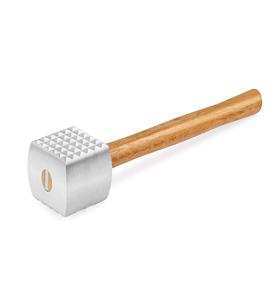 Wood Handle Aluminum <b>Meat</b> Tenderizer/<b>Mallet</b>/Hammer, 13-Inch Overall Brown Wood <b>Meat</b> <b>Mallet</b> Tenderizer Tool - Product Image 1