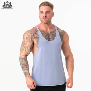 High Quality Custom Logo Design Men Gym <b>Stringer</b> Tank Top Quick Dry Eco-Friendly Breathable Knitted Casual 100% Cotton - Product Image 5