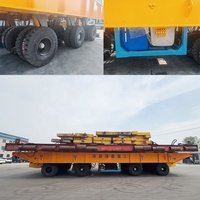 Remorque à plateau plat hydraulique personnalisée en aluminium/alliage avec groupe motopropulseur autopropulsé, capacité de charge maximale de 900 tonnes, solution de transport