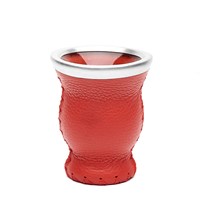 Ensemble Maté en Cuir et Verre Tasse Maté / Tasse Maté en Bois Premium Avec Paille en Argent Allemand / Tasse Maté Argentine Personnalisée