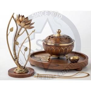 Quemador de Incienso de Latón de Lujo, Color Personalizado, Pétalos de Rosa, Shree Radhey International, Ecológico, 100% Natural, Difusor Moderno - Product Image 6