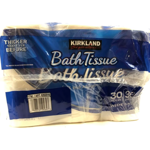 Papier toilette Kirkland Signature Blue Ribbon 2 plis en pâte de bois vierge écologique, 30 rouleaux doux et jetables, 380 feuilles par rouleau - Product Image 3