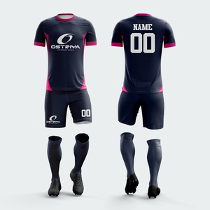 Custom Heat-Transfer Printed Logo Design 3D Pattern Quick-Dry 100% <b>Polyester</b> Unisex Soccer Uniform Set Breathable Seamless - Product Image 3