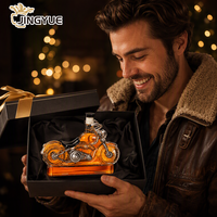 Bouteille à liqueur en verre en forme de moto personnalisée, cadeau pour motards, décoration de bar à domicile, articles de bar décoratifs pour les amateurs de whisky, carafe à whisky