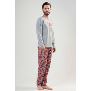 ชุดนอนผู้ชาย CEPLI ERKEK P.SUPREM O YAKA UZUN KOL PIJAMA TAKIM - สีเทาผสม - สีเทาผสม - Product Image 2