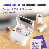Mini Impresora Térmica Portátil de Etiquetas para Salón de Tatuajes, Compatible con Papel de 15-57 mm, Máquina de Etiquetas USB sin Tinta para Teléfono y PC