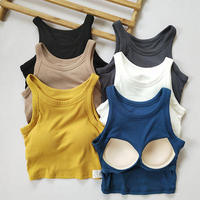 Pakaian Olahraga Wanita untuk Aktivitas Luar Ruangan dengan Bra Terintegrasi, Tank Top Yoga untuk Wanita, Diproduksi oleh EVERGLOW