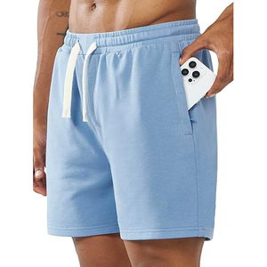 กางเกงขาสั้นผ้าฝ้าย100% สบายเอวปานกลางระบายอากาศทนทานลายพื้นน้ำหนักเบาผลิตในปากีสถาน - Product Image 2