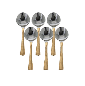 Juego de cucharas para servir sopa de acero inoxidable para restaurante con plato, cuchara para Buffet, cuchara para servir para tamaño mediano - Product Image 1