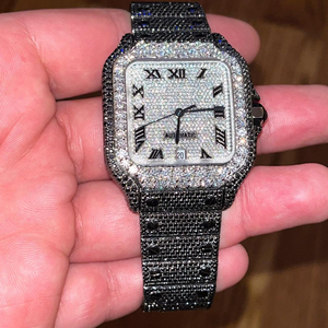 Good Quality Iced Out Moissanite Analog <b>Glass</b> Dial Mechanical Watch for <b>Men</b> VVS Diamonds Luxury Fashion Gift - Product Image 2