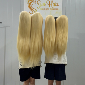 Extensiones de Cabello Humano Vietnamita Virgen de Lujo de Sun Hair Company, Color Rubio Ombre con Mechas, Nudos Individuales, Cierre de Encaje HD, Pelucas sin Pegamento - Product Image 5