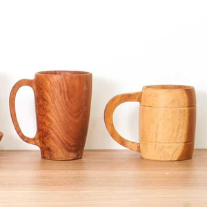 Mug à café et à thé en bois éco-responsable, fait à la main et durable, avec couvercle anti-fuite et isolation sous vide - Product Image 1