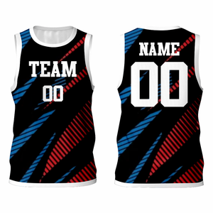 Conjunto de Uniforme de Baloncesto Sublimado Personalizado con Bordado, Talla Grande, Sin Mangas, Ajuste Atlético, 100% Poliéster, MOQ Bajo - Product Image 2