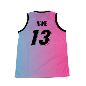 Maillot de basket réversible personnalisable en gros, 100 % polyester, vêtement de sport avec nom et numéro imprimés - Product Image 6