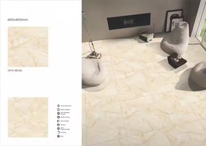 Venta caliente PGVT Onix Com Bianco Diseño vitrificado 600x600mm 24x24 Azulejos de piso de porcelana pulida brillante Supermercado Salón al aire libre - Product Image 6