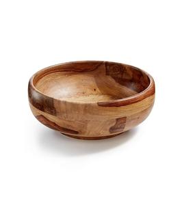 Bol en bois de forme ronde de haute qualité bol de service de nourriture au design merveilleux pour la maison hôtel complexes décor de table bol en bois - Product Image 1