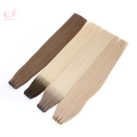 Offre Spéciale : Extensions de Cheveux Vierges Russes Blondes Genius Tape Weft, Double Trame Invisible, Douces et Saines, Couleur Personnalisable, Toutes Couleurs Disponibles