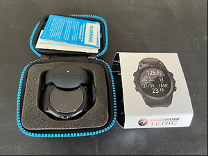 Nuevo Reloj de Buceo Teric 15001 con Carcasa de Fibra de Carbono, Correa de Cuero Platino, Esfera de Cristal y Operación Manual - Product Image 2